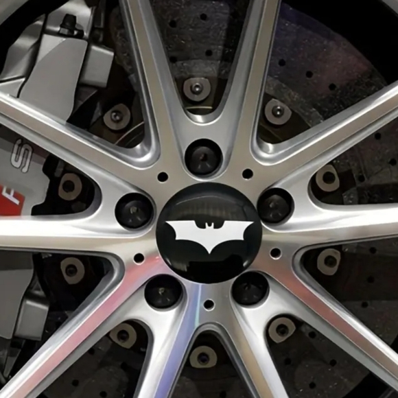 4 pcs Batman  Car Wheel Center Hub Cap Emblem decals 56mm / 2.2 Inc - Picture 2 of 4
